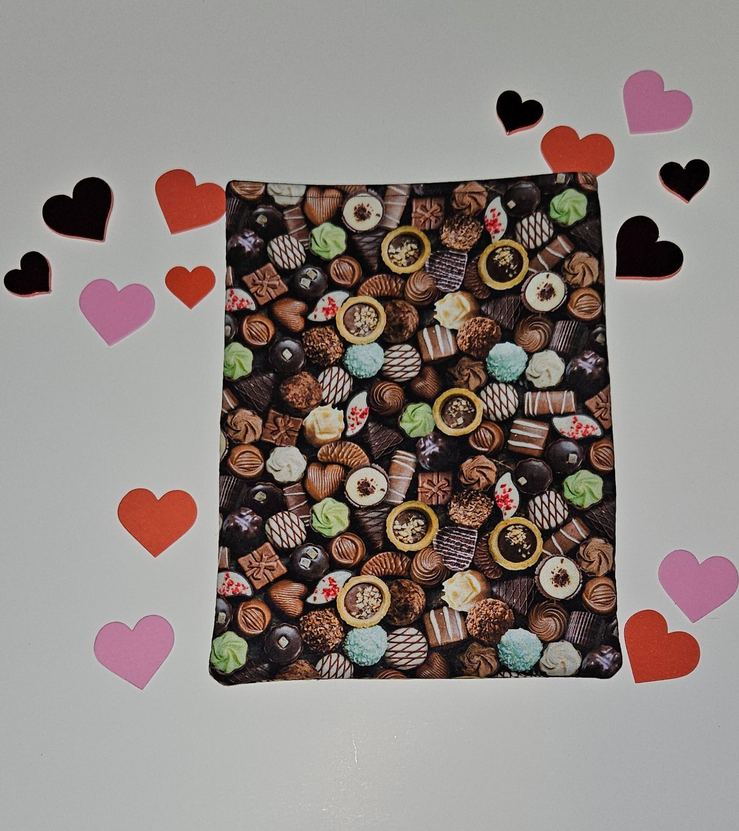 Chocolate Themed Book Sleeve, Book Protector, Book Sleeves, Gift for book lovers, bookish, Valentines