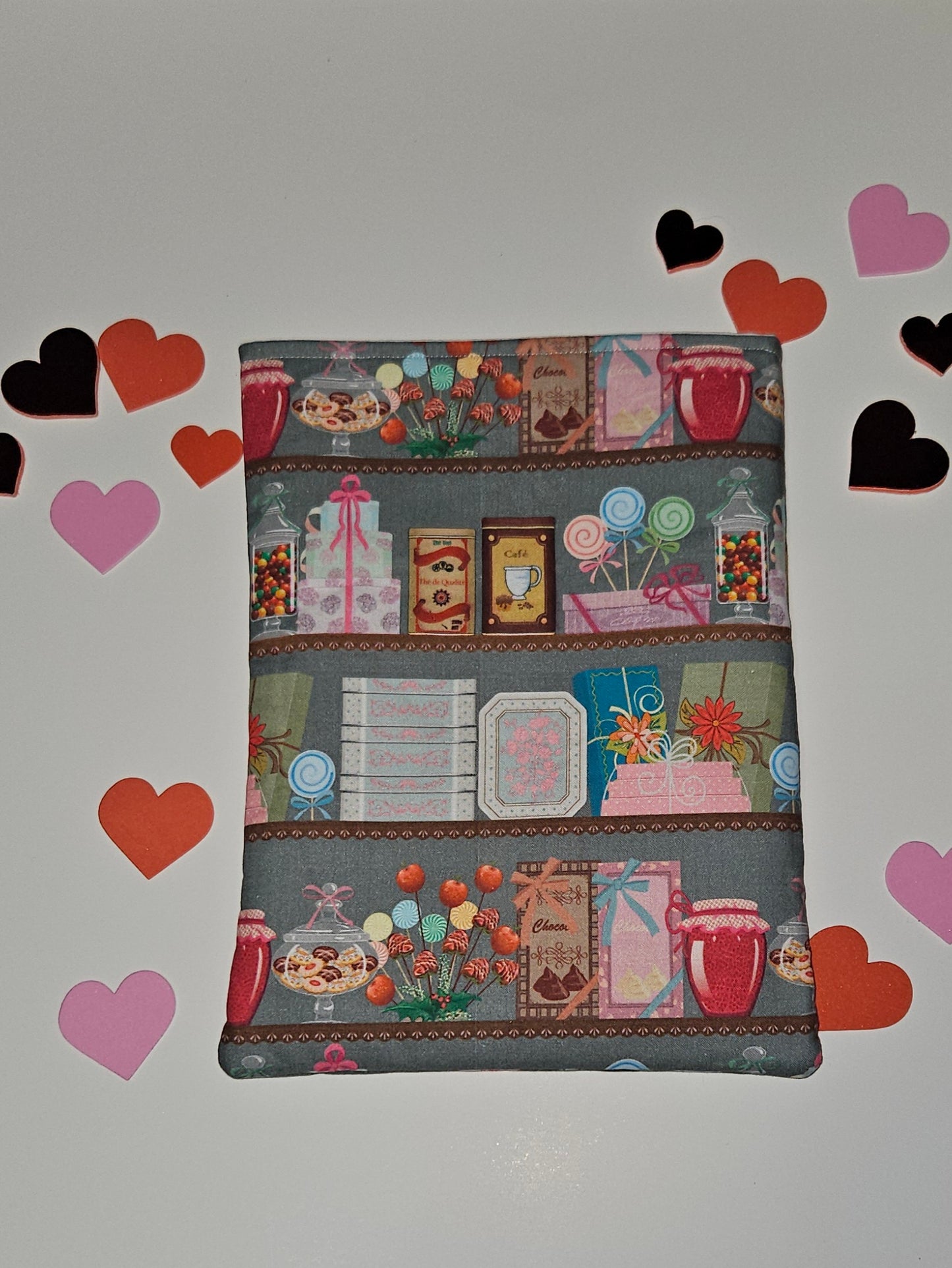 'Sweet Shop' Themed Book Sleeve, Book Protector, Book Sleeves, Gift for book lovers, Book Cover, bookish, Valentines