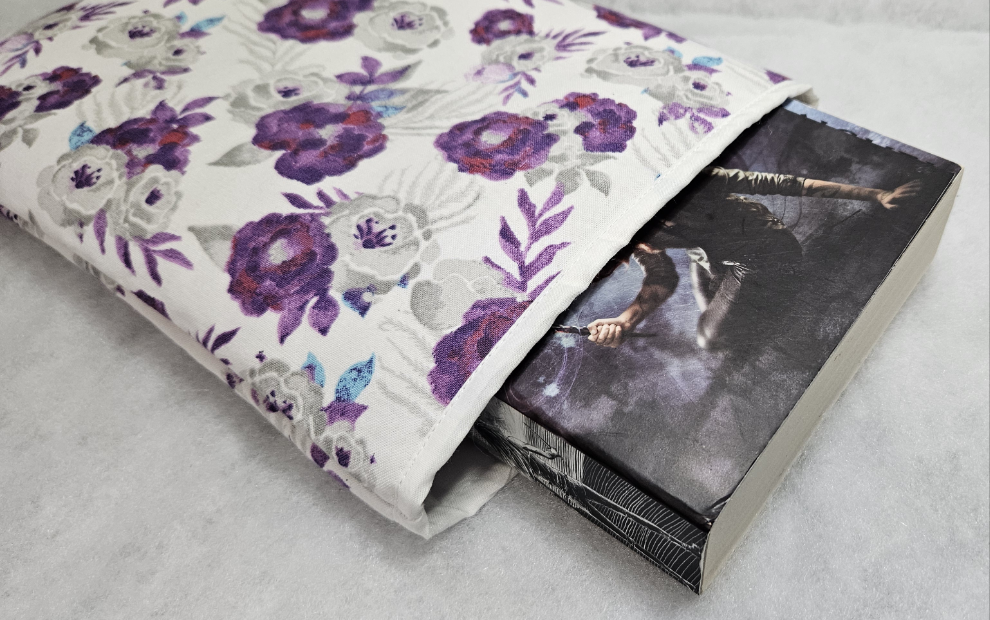 Purple, Flowers, Book Sleeves, Book Protecting, Bookish, Gifts for Book Lovers, Book Cover, Holiday Gift Idea, Christmas Gift Idea