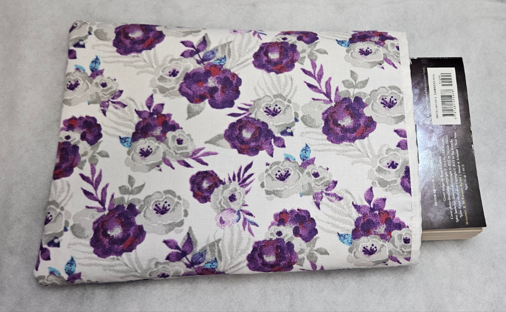 Purple, Flowers, Book Sleeves, Book Protecting, Bookish, Gifts for Book Lovers, Book Cover, Holiday Gift Idea, Christmas Gift Idea
