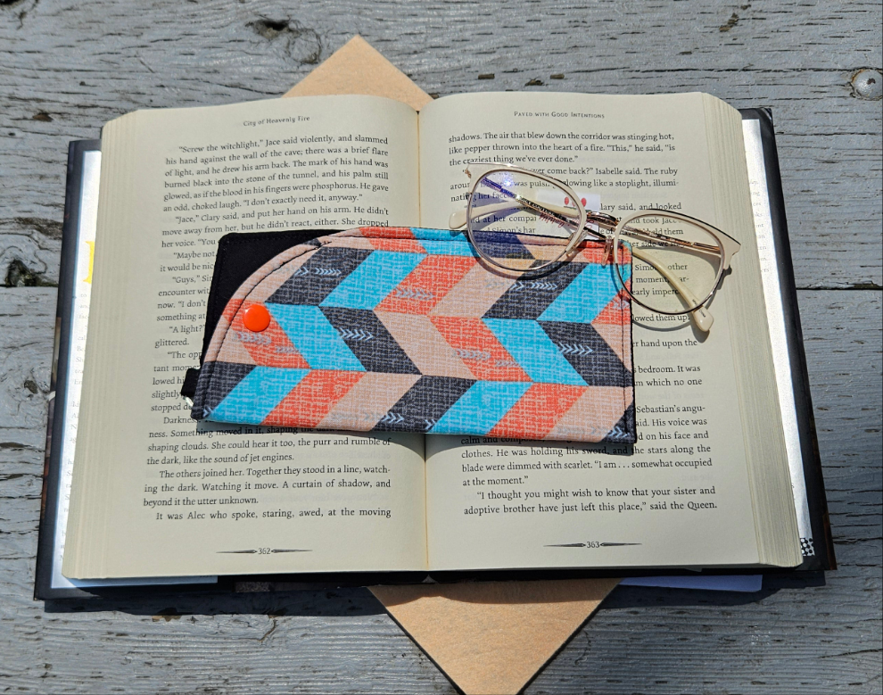 "Tribal" Sunglasses and Eyeglasses Fabric Cases with keychain loop