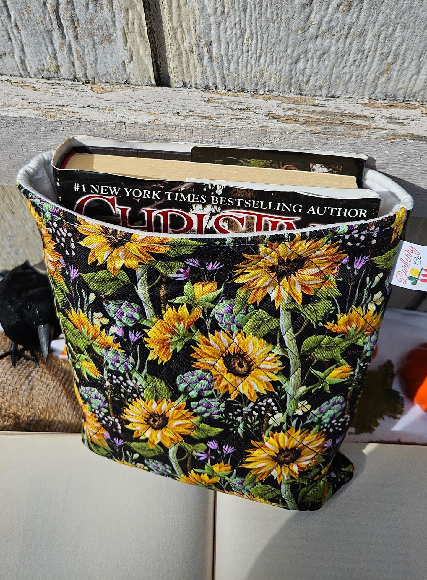 Quilted Sunflowers Book Sleeve