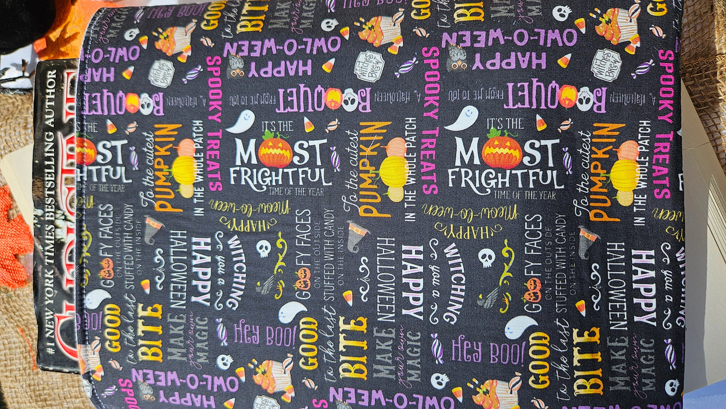 Spooky Words Collage Book Sleeve