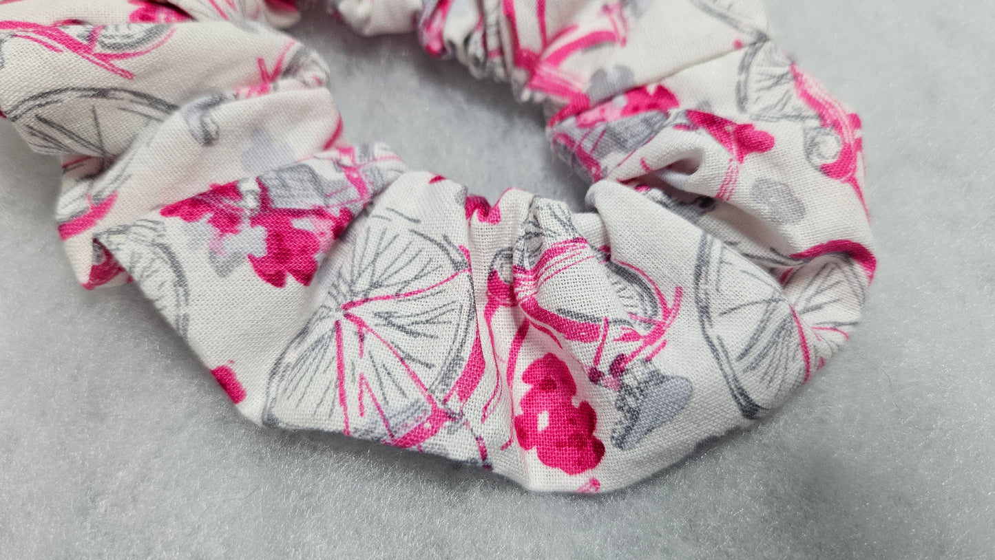 Pink Bike, Paris, Hair Scrunchies, Hair Accessories, Hair Ties, Hair Elastic, Pony tail Holder