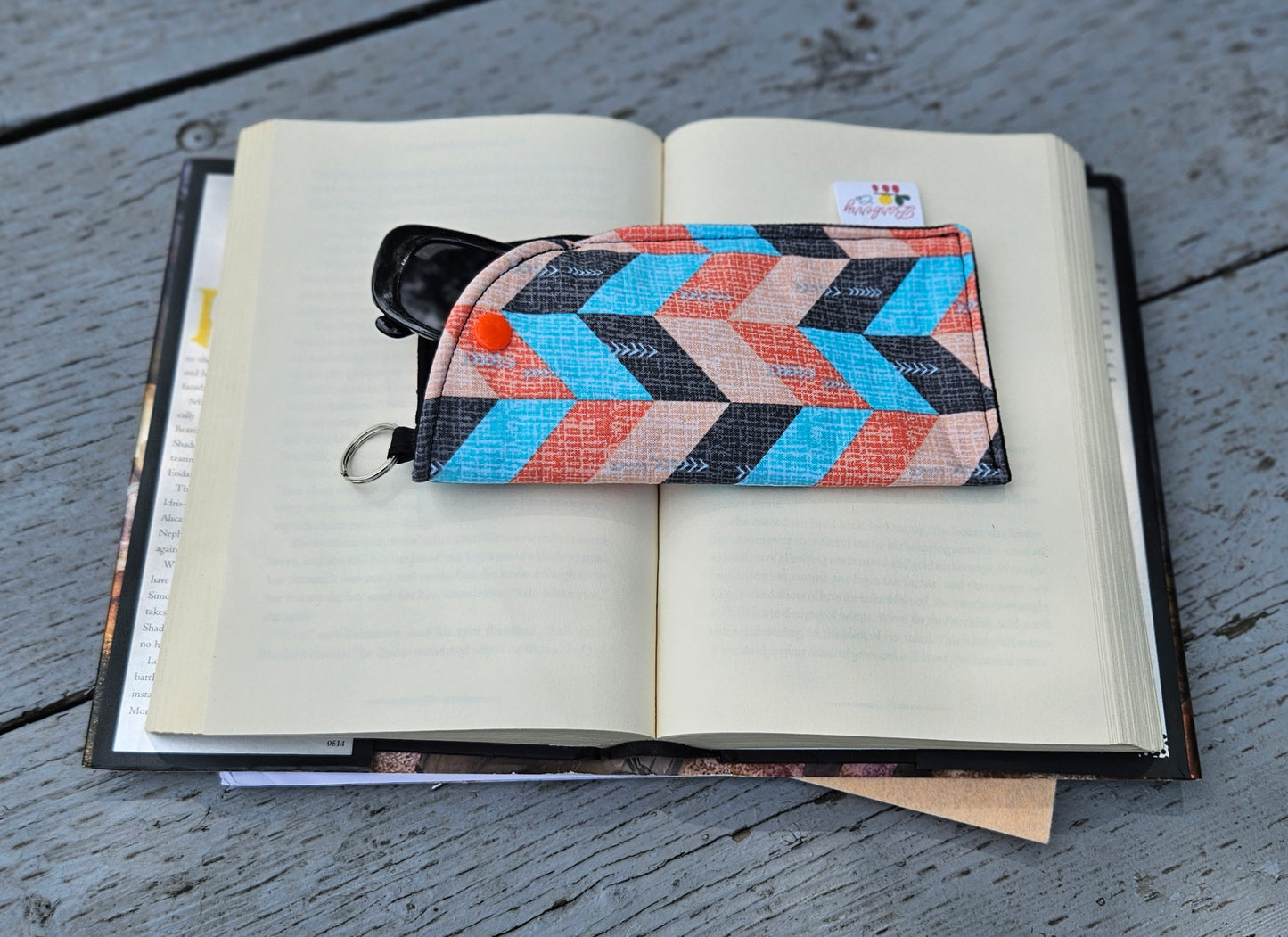 "Tribal" Sunglasses and Eyeglasses Fabric Cases with keychain loop