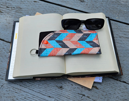 "Tribal" Sunglasses and Eyeglasses Fabric Cases with keychain loop