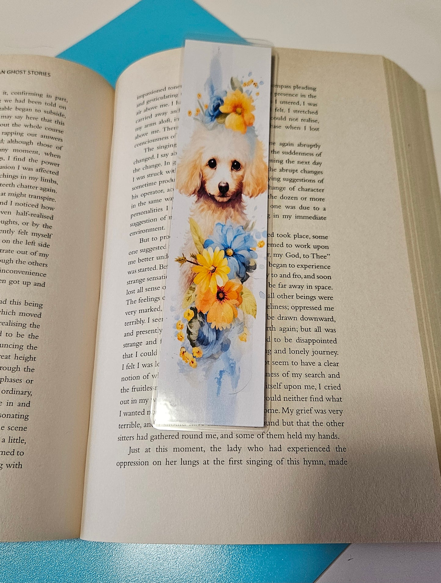 Set of 6 Water Colour Floral Dogs Bookmarks for book lovers, part 2