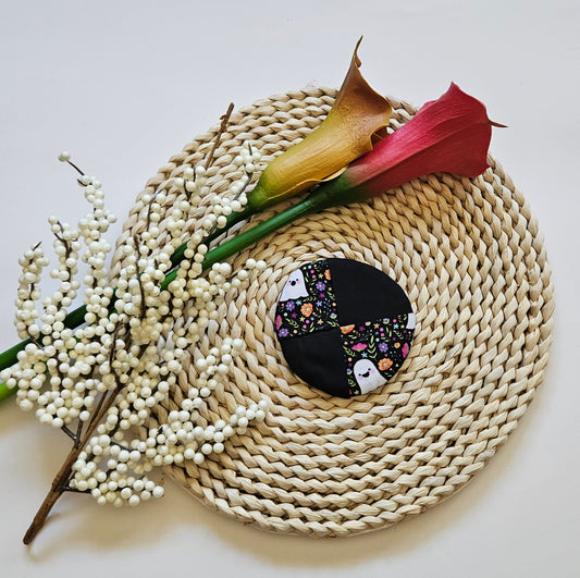 Autumn Garden Ghosts WIne Glass Coaster