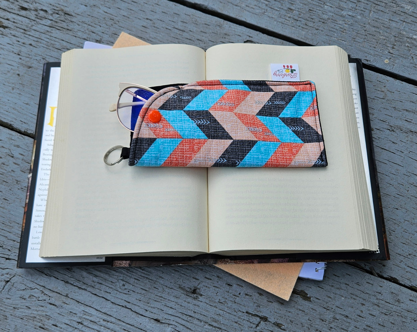 "Tribal" Sunglasses and Eyeglasses Fabric Cases with keychain loop