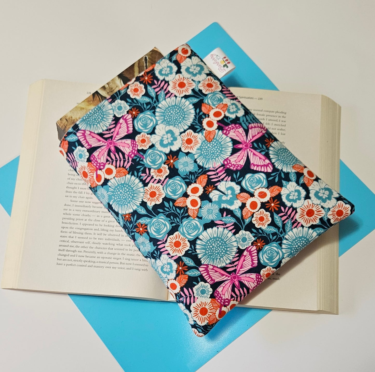 Floral Butterfly Book Sleeve for book lovers