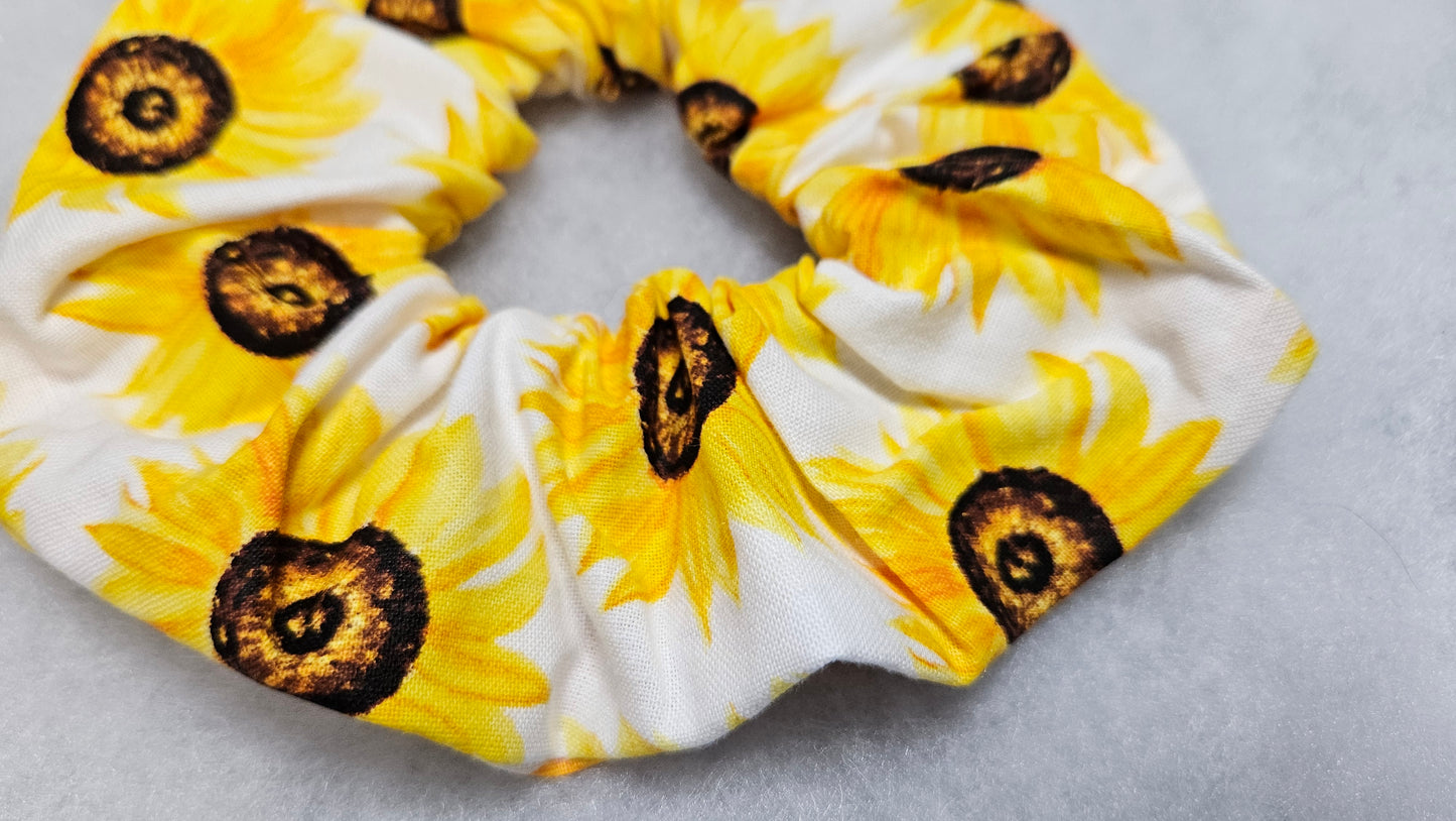 Sunflower, Hair Scrunchies, Hair Accessories, Hair ties, Hair Elastic, Pony Tail Holder
