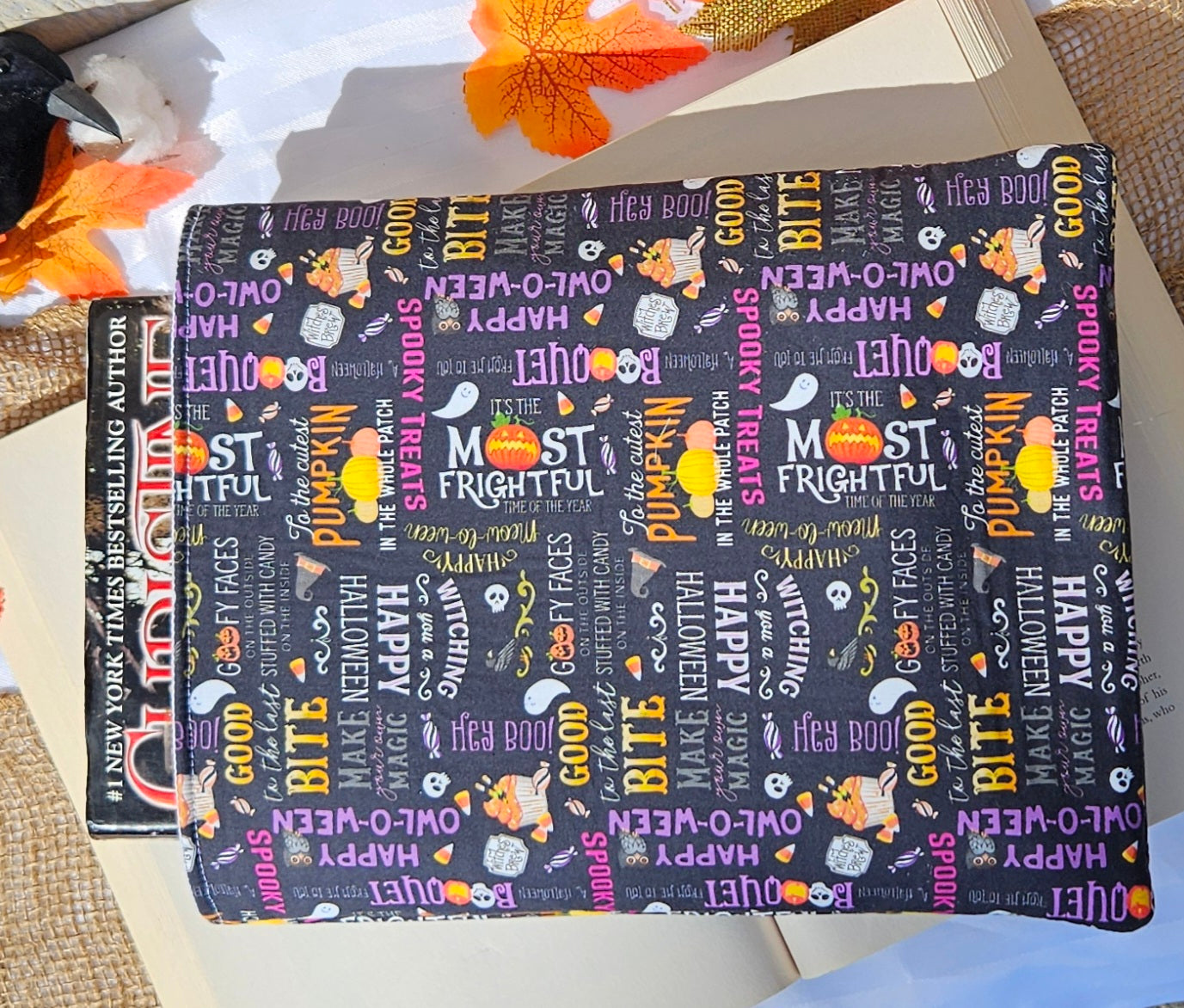 Spooky Words Collage Book Sleeve