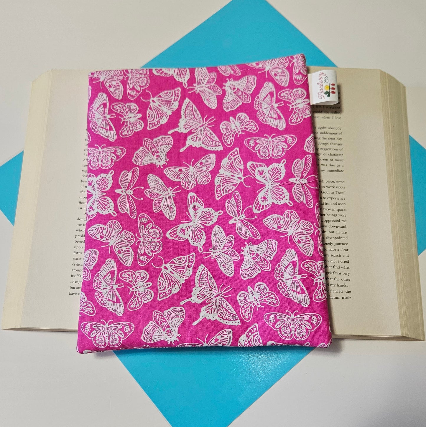 Pink Butterfly Book Sleeve for book lovers