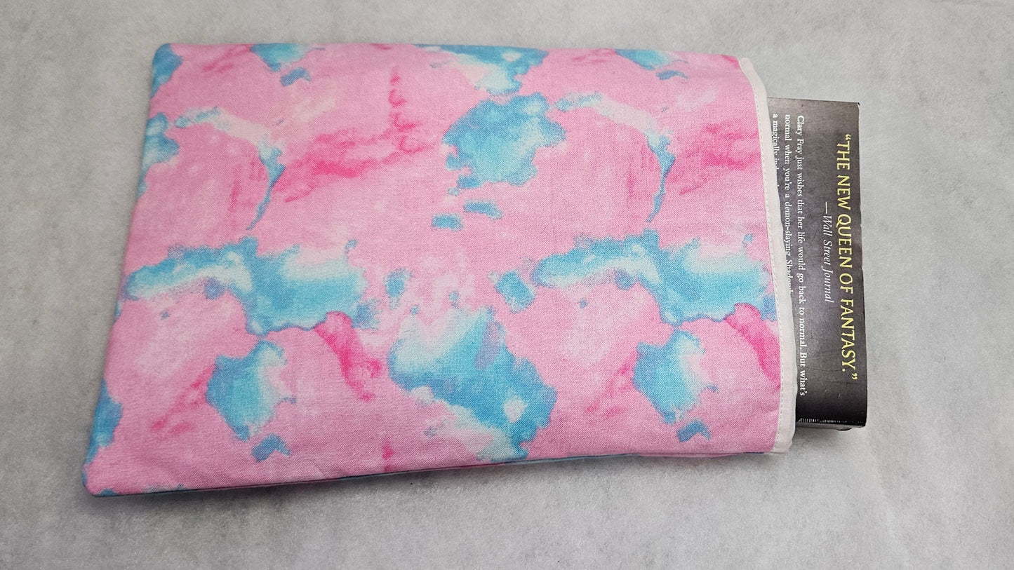 Tye Dye,Pink, Blue, Book Sleeves, Book Protecting, Bookish, Gifts for Book Lovers, Book Cover, Holiday Gift Idea, Christmas Gift Idea
