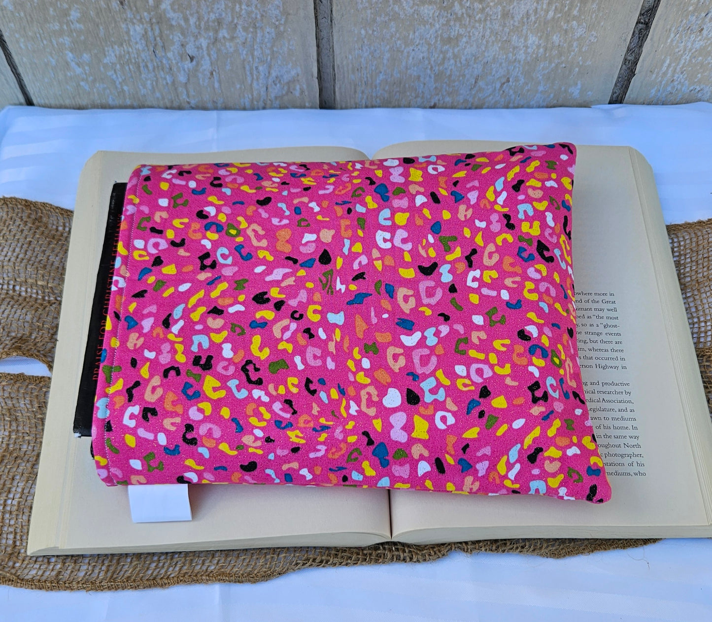 Pink Cheetah Print Book Sleeve