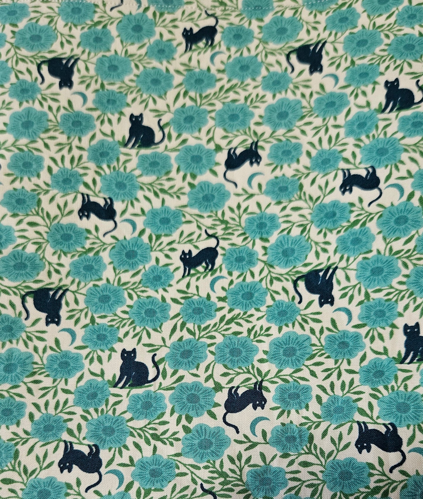 Blue Night Florals and Cats Book Sleeve for book lovers