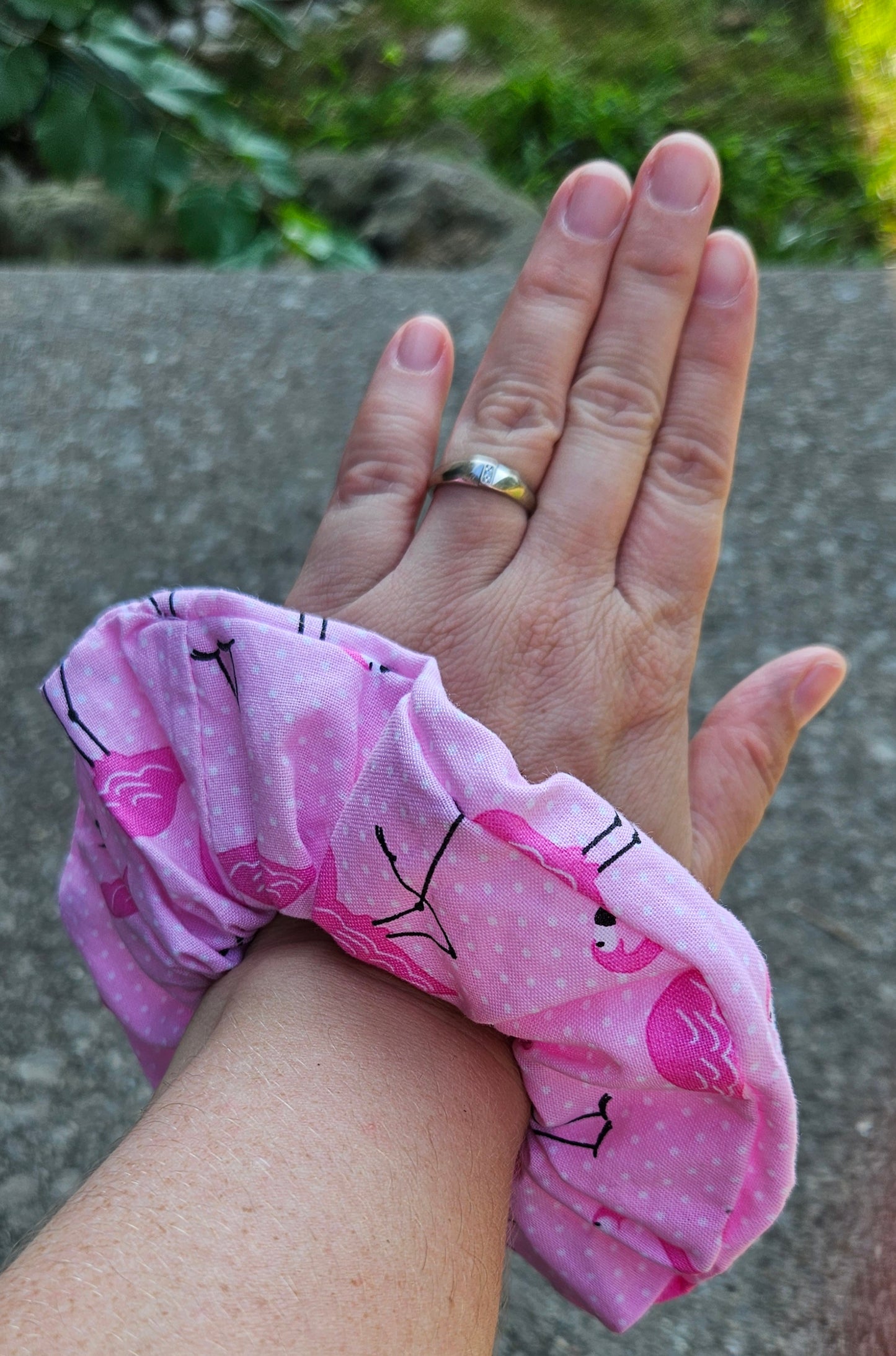 Pink Flamingo, Hair Scrunchies, Hair Accessories, Hair Ties, Hair Elastic, Pony Tail Holder