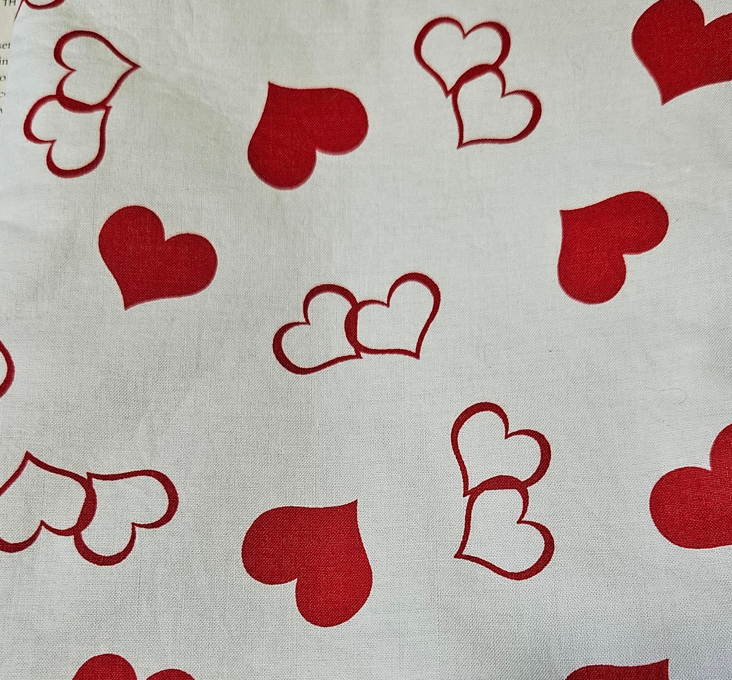 Love and Hearts book sleeve for book lovers