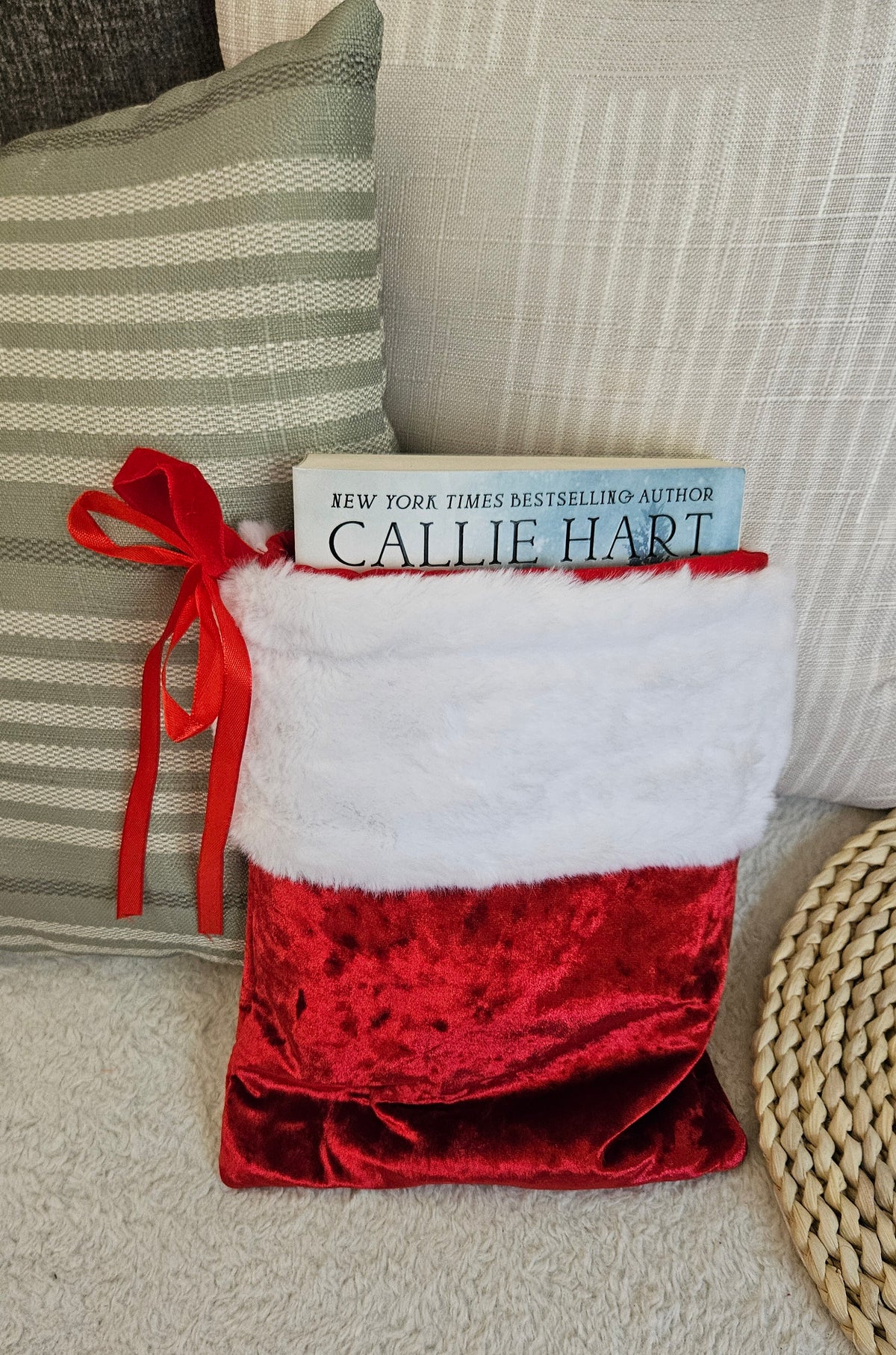 Red Christmas Stocking BookSleeve