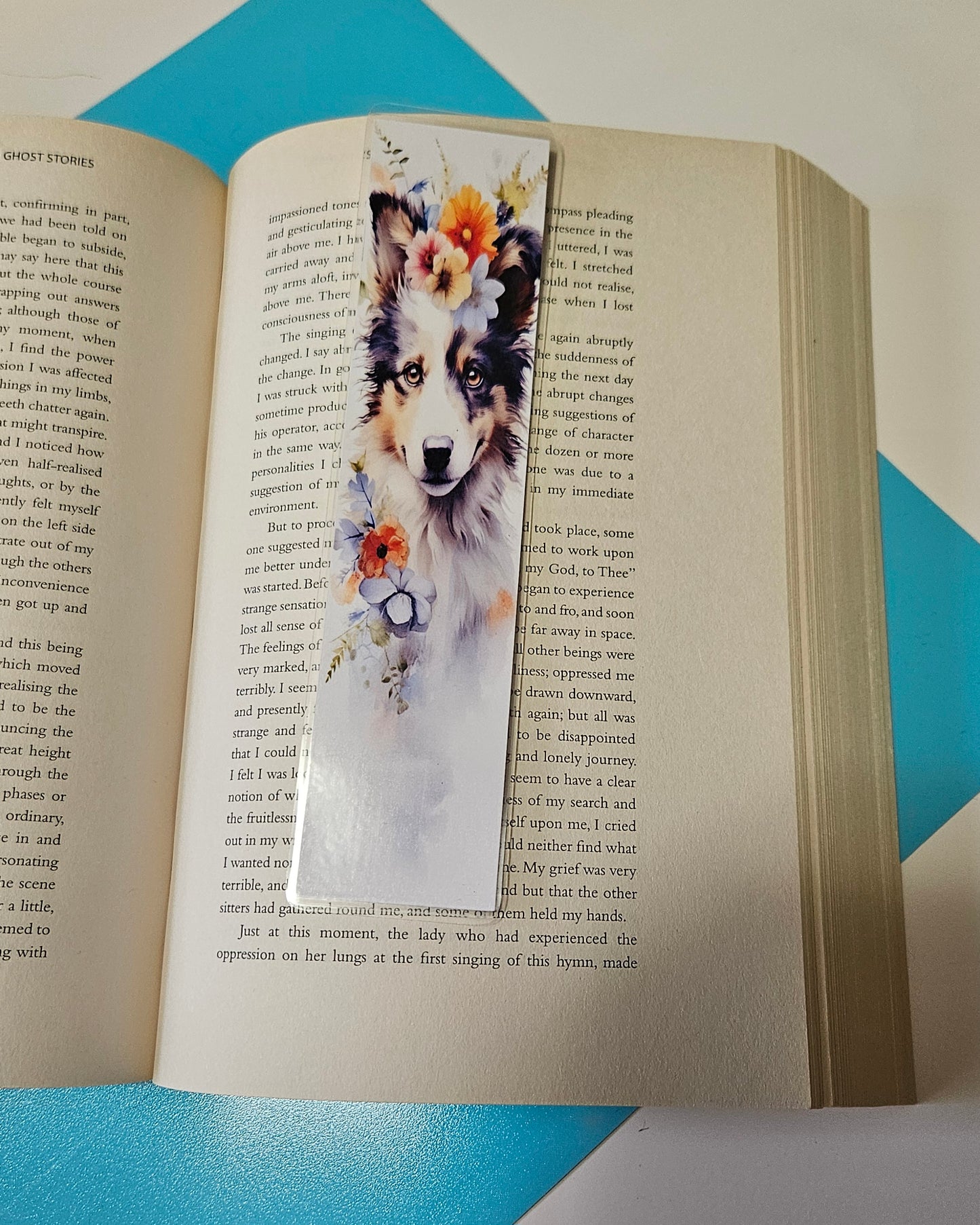 Set of 6 Water Colour Floral Dogs Bookmarks for book lovers, part 2