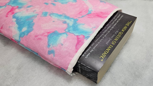 Tye Dye,Pink, Blue, Book Sleeves, Book Protecting, Bookish, Gifts for Book Lovers, Book Cover, Holiday Gift Idea, Christmas Gift Idea