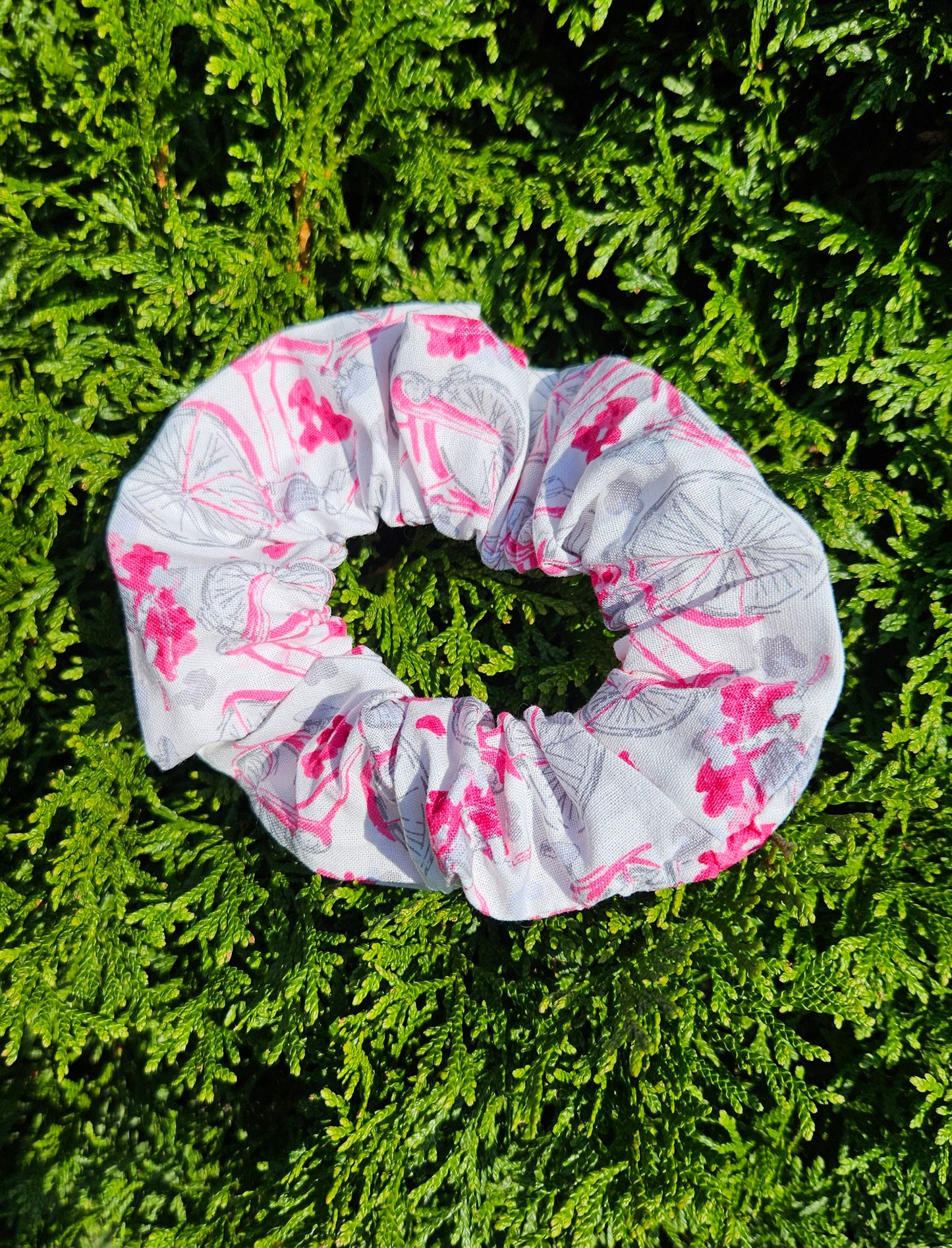 Pink Bike, Paris, Hair Scrunchies, Hair Accessories, Hair Ties, Hair Elastic, Pony tail Holder