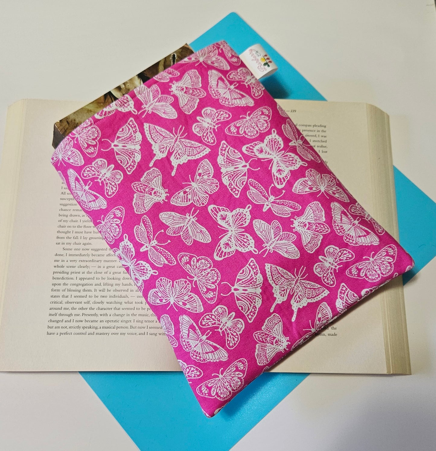 Pink Butterfly Book Sleeve for book lovers