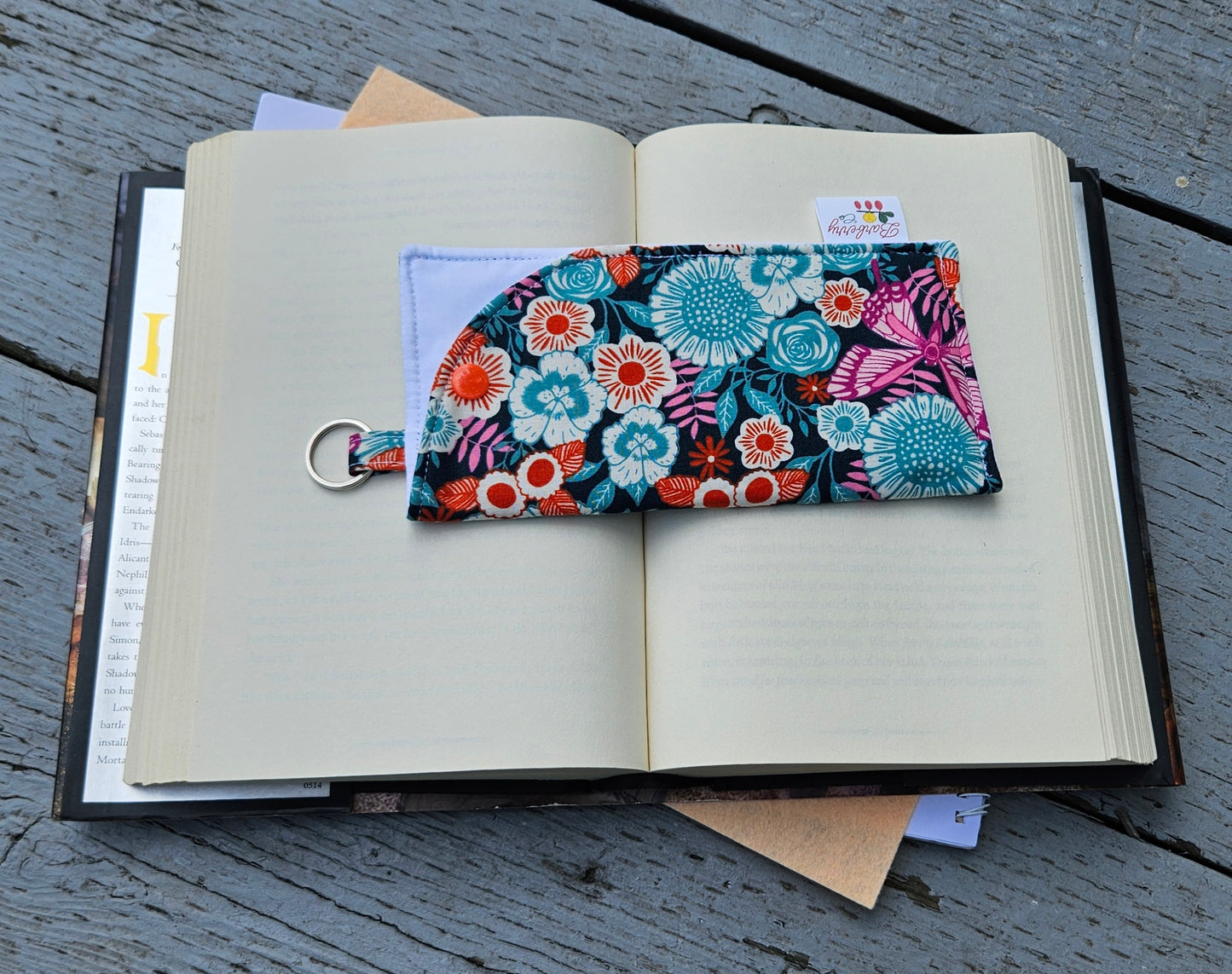 "Night Time Gardens" Sunglasses and Eyeglasses Fabric Case with keychain loop