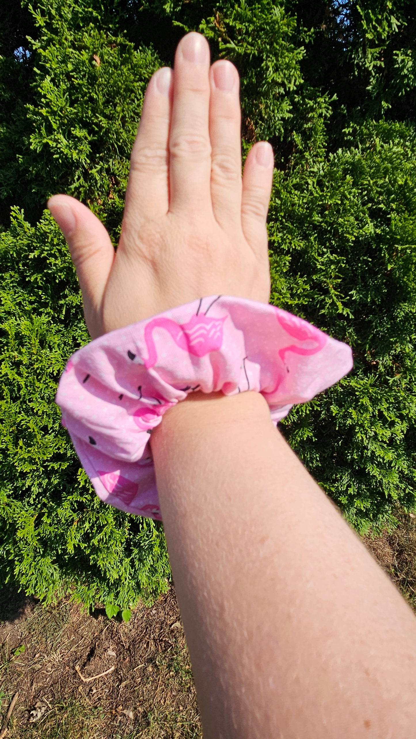 Pink Flamingo, Hair Scrunchies, Hair Accessories, Hair Ties, Hair Elastic, Pony Tail Holder