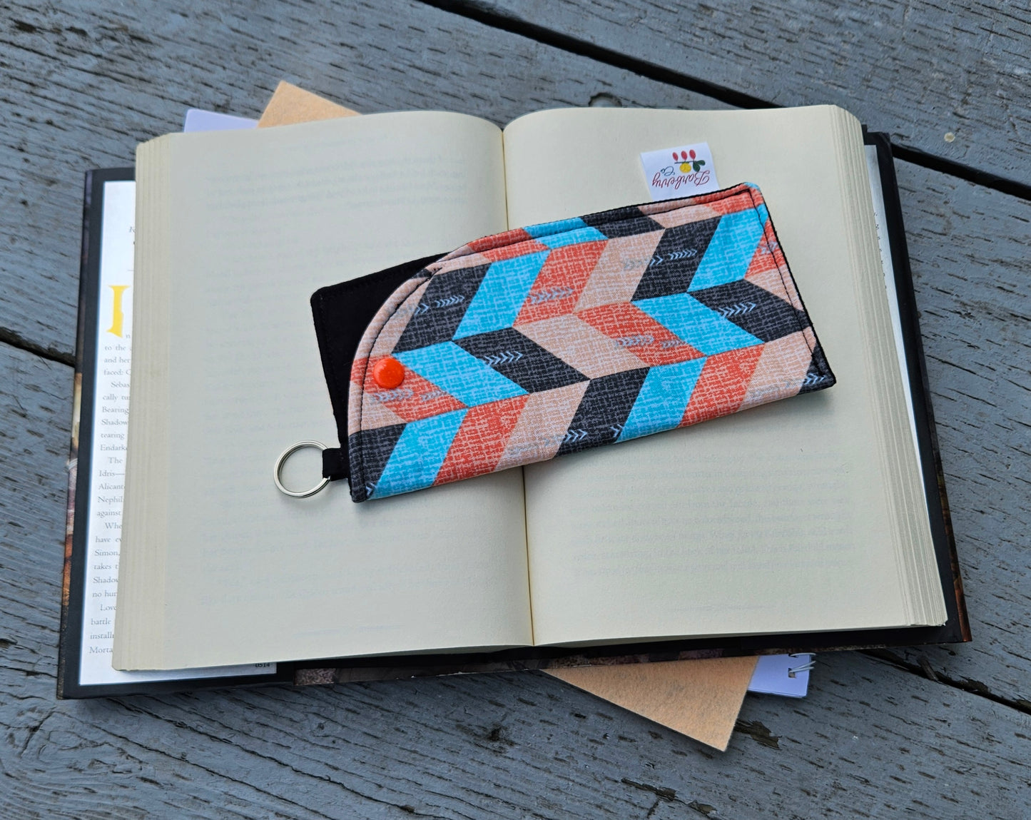 "Tribal" Sunglasses and Eyeglasses Fabric Cases with keychain loop