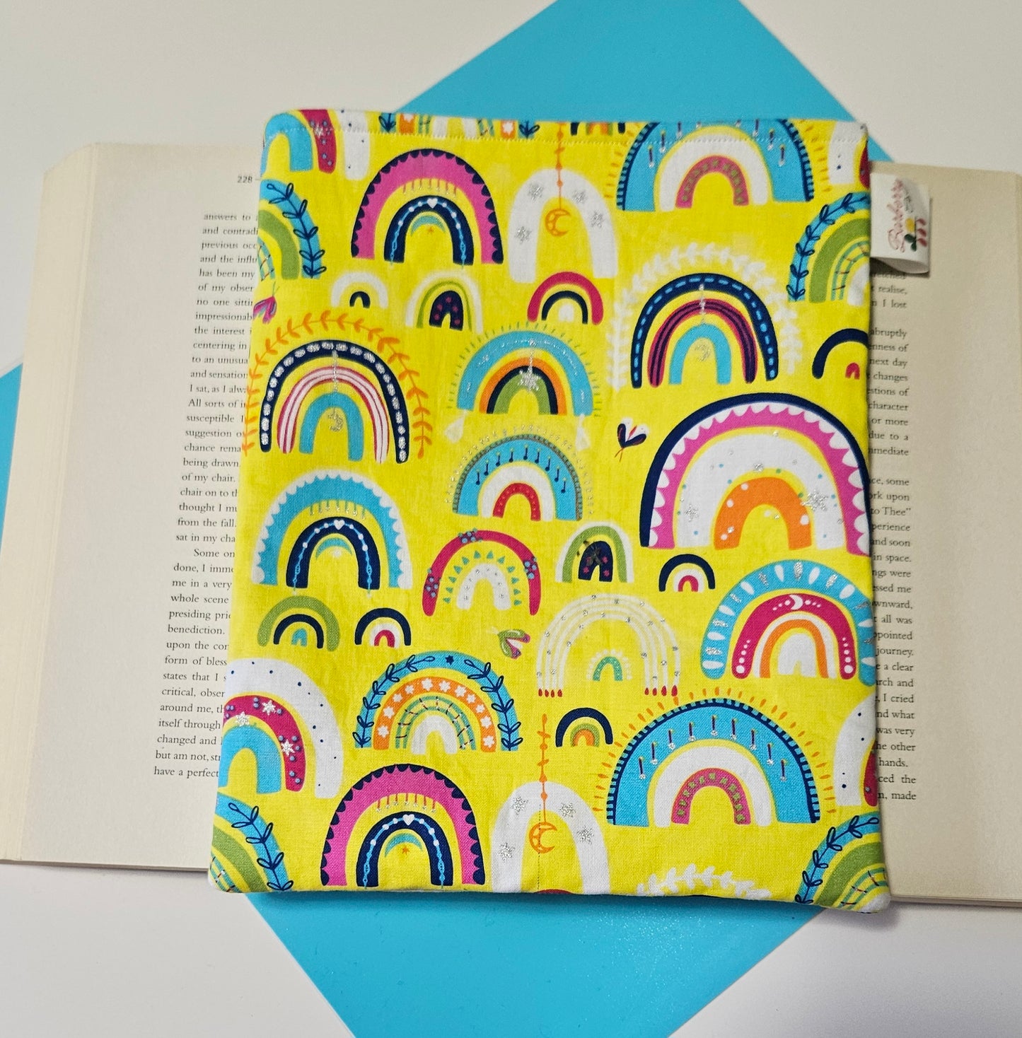 Yellow Rainbow Book Sleeve for book lovers