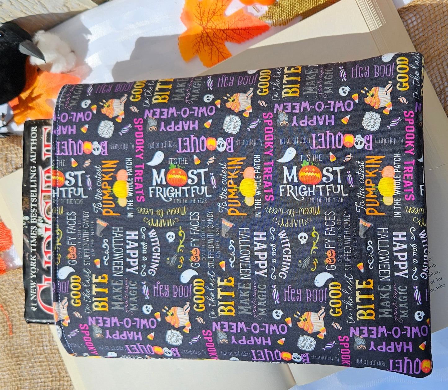 Spooky Words Collage Book Sleeve