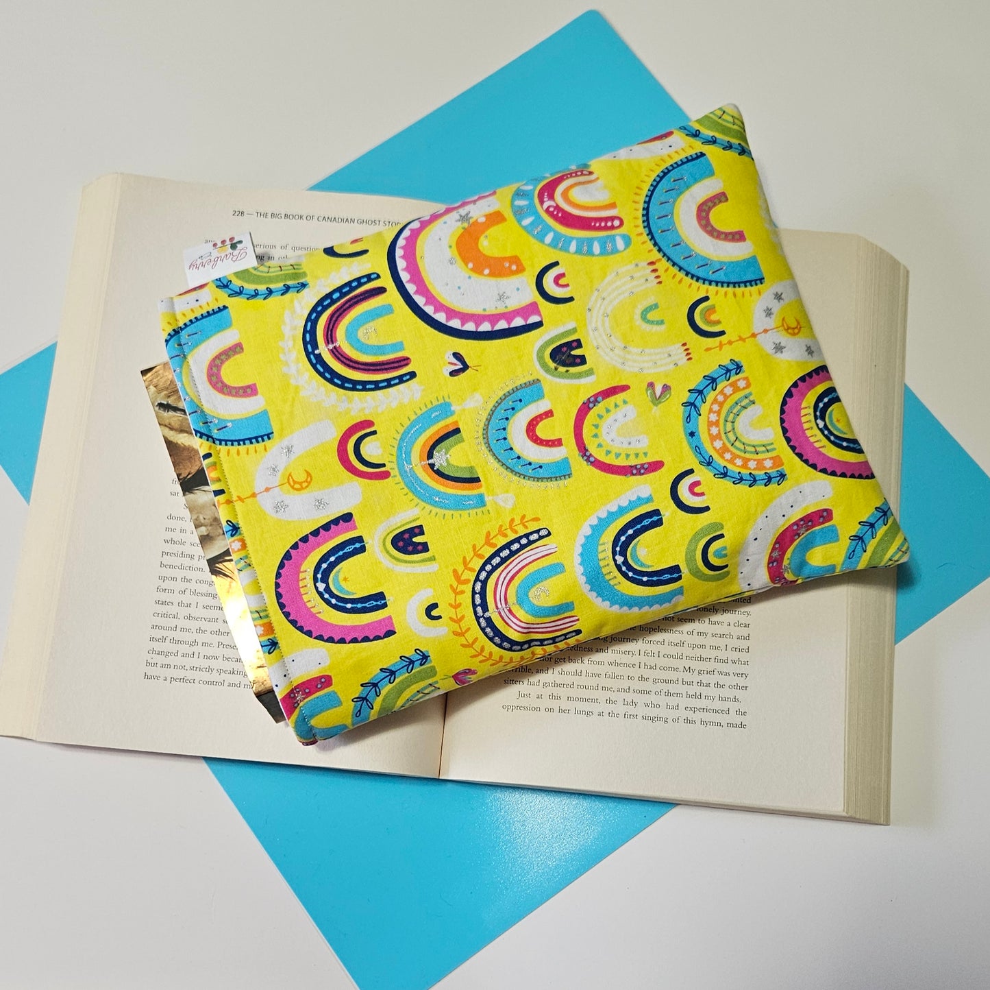Yellow Rainbow Book Sleeve for book lovers