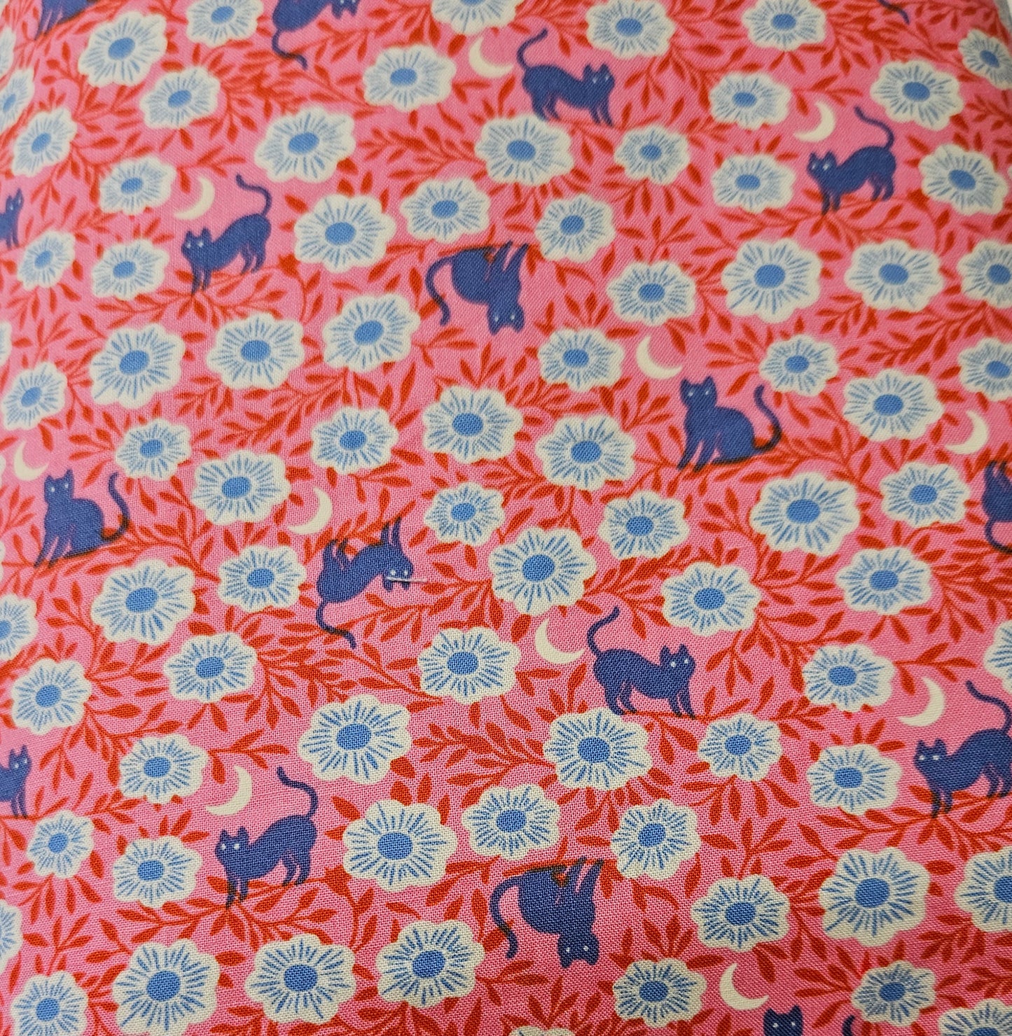 Pink Night Florals and Cats Book Sleeve for book lovers