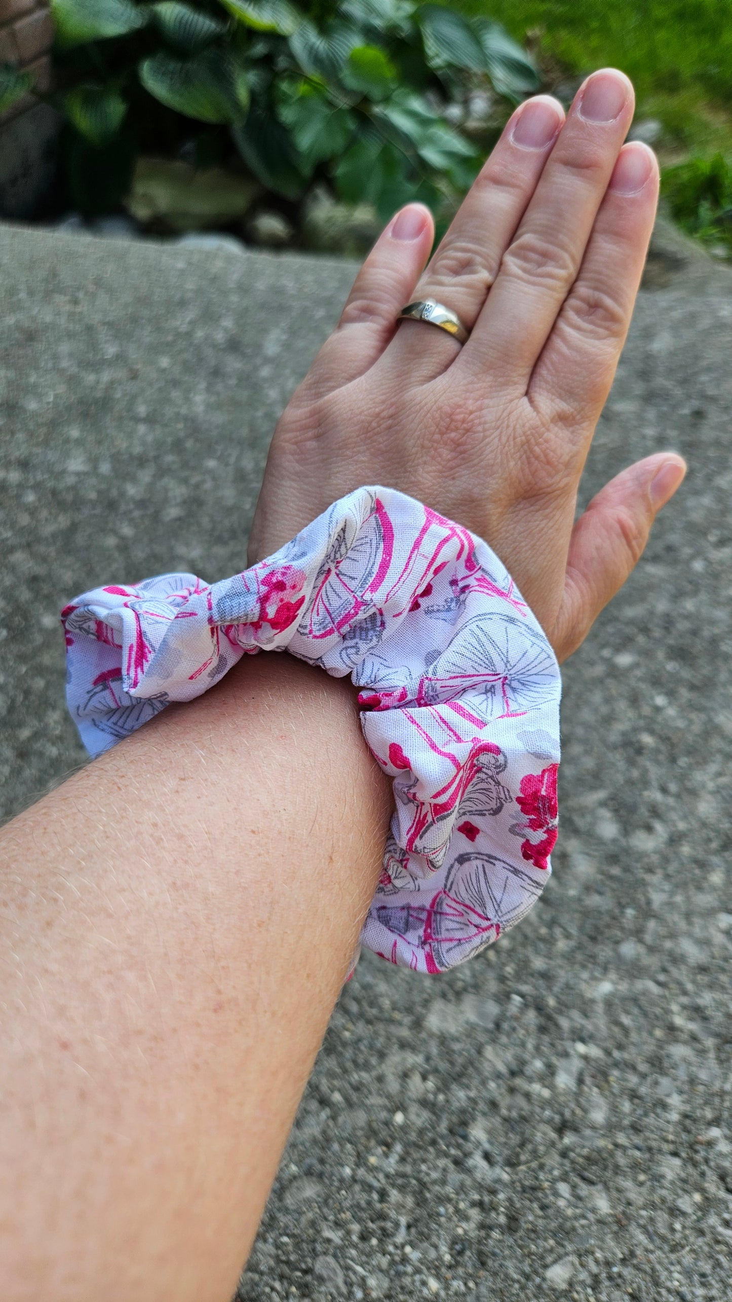 Pink Bike, Paris, Hair Scrunchies, Hair Accessories, Hair Ties, Hair Elastic, Pony tail Holder