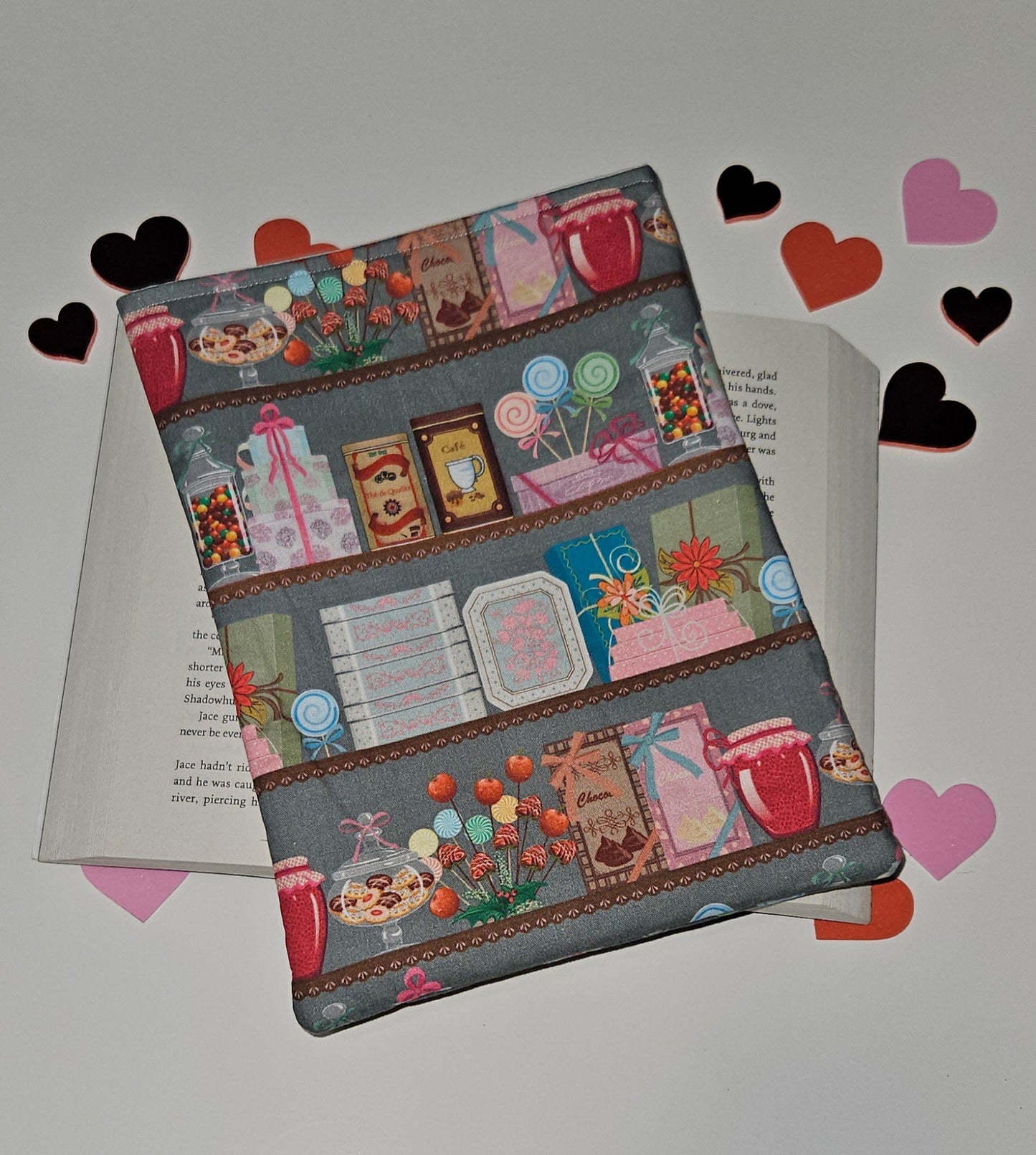 'Sweet Shop' Themed Book Sleeve, Book Protector, Book Sleeves, Gift for book lovers, Book Cover, bookish