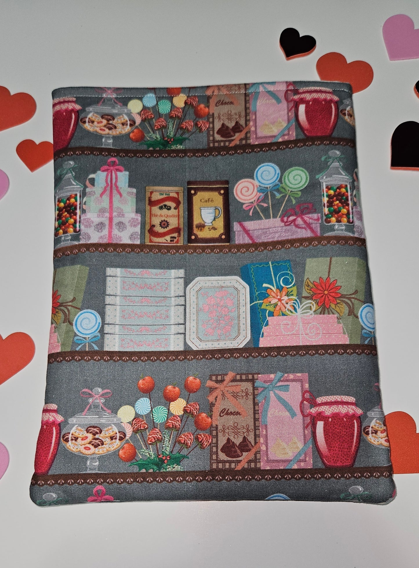 'Sweet Shop' Themed Book Sleeve, Book Protector, Book Sleeves, Gift for book lovers, Book Cover, bookish