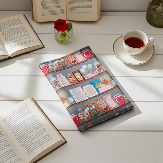 'Sweet Shop' Themed Book Sleeve, Book Protector, Book Sleeves, Gift for book lovers, Book Cover, bookish, Valentines