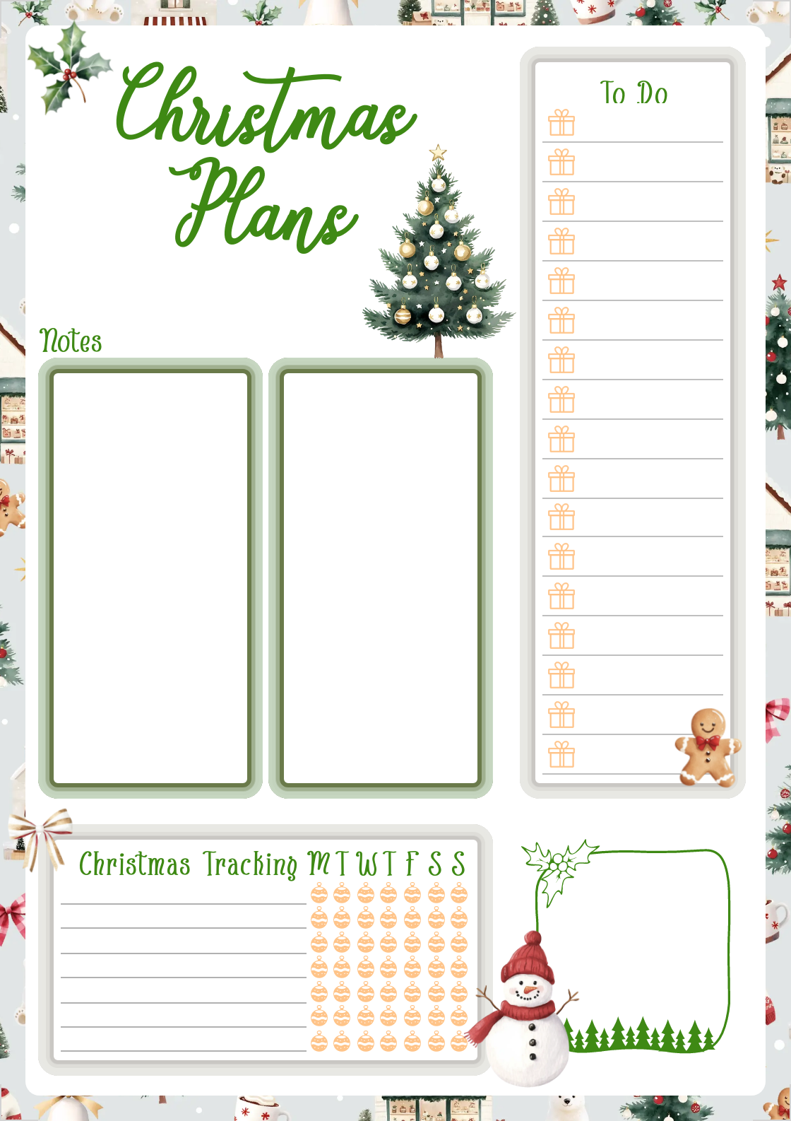 Christmas Planning Note Page, Digital Download, Printible, Personal Use Only, Christmas planning, Christmas Stationary, Chritmas Planner, Holiday Planner, Holiday Stationary