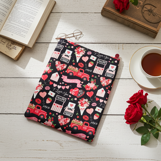 'Falling in Love' Book Sleeve, Book protector, book sleeves, Gift for book lovers, bookish, Valentines