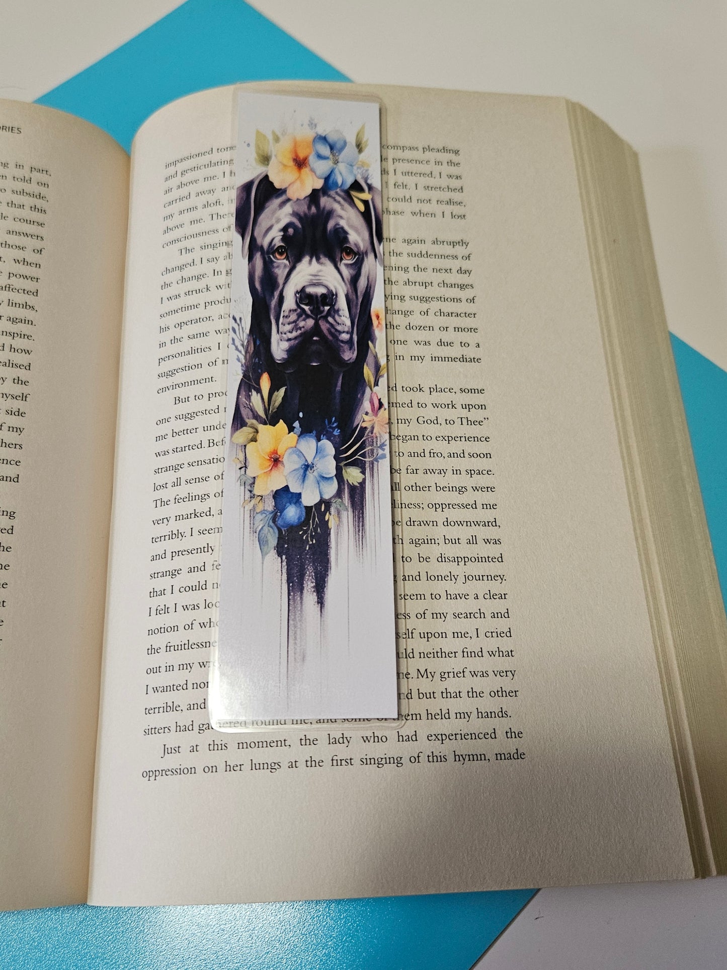 Set of 6 Water Colour Floral Dogs Bookmarks for book lovers, part 1