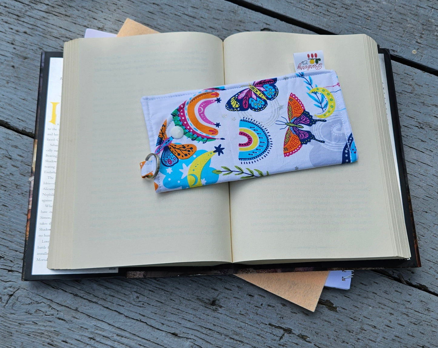 "Butterflies and Rainbows" Sunglasses and Eyeglasses Fabric Cases with keychain loop