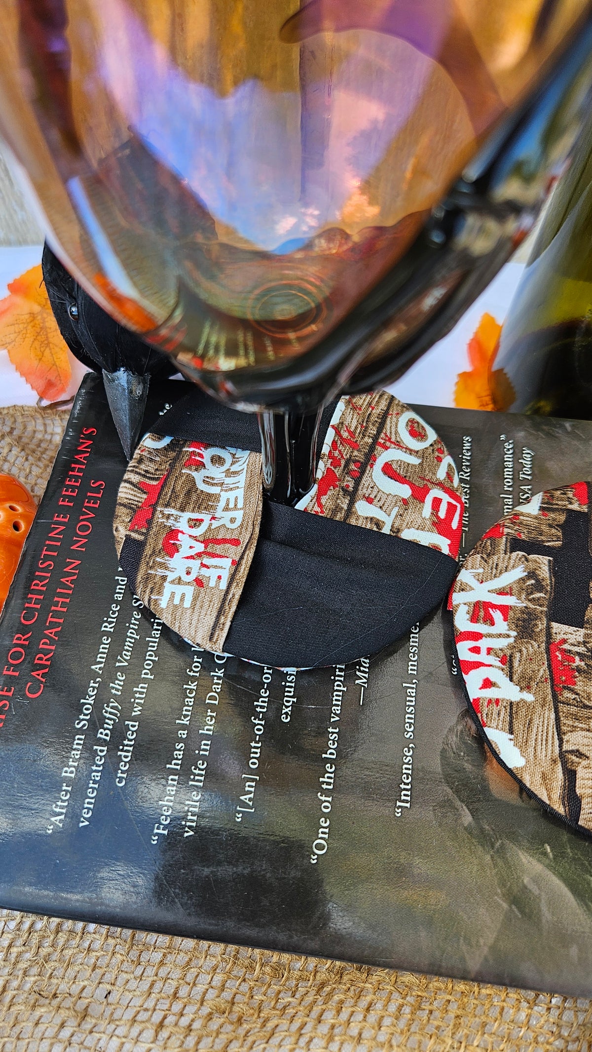 Glow-In-The-Dark Danger WIne Glass Coaster