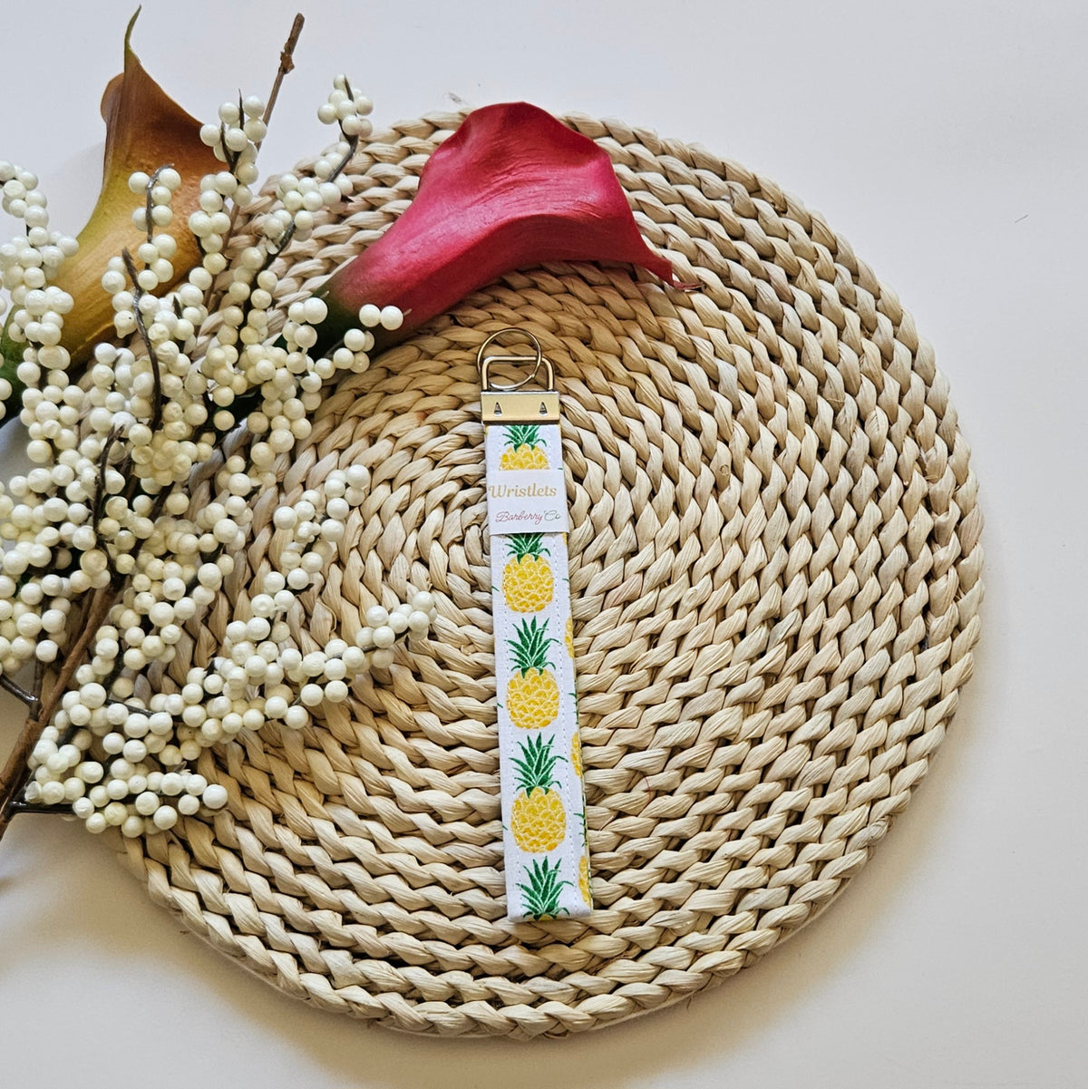 Pineapple Wristlet Keychain