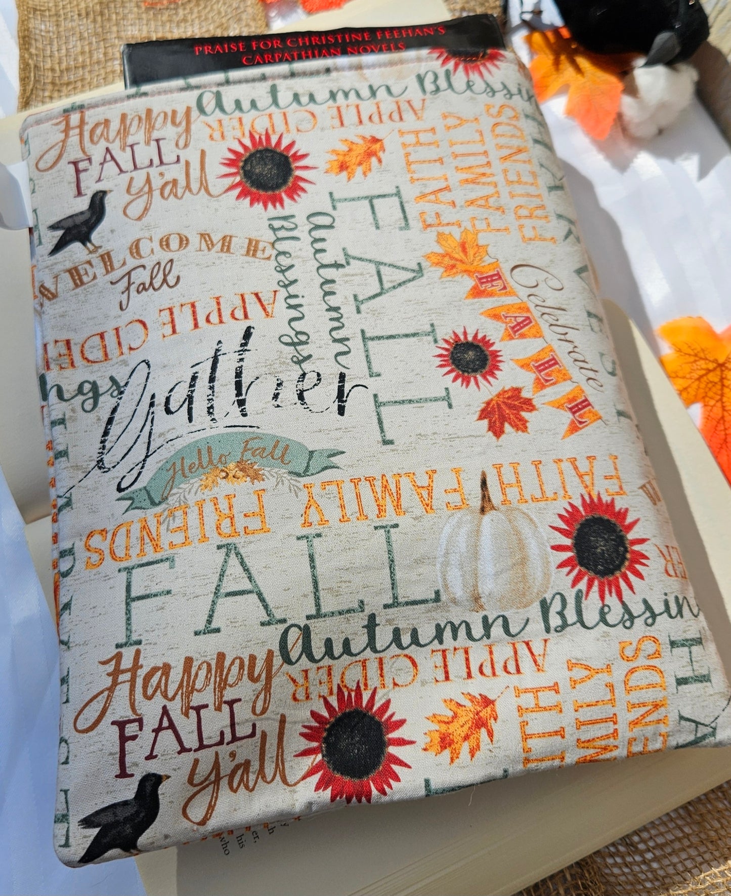 Autumn Words Collage Book Sleeve