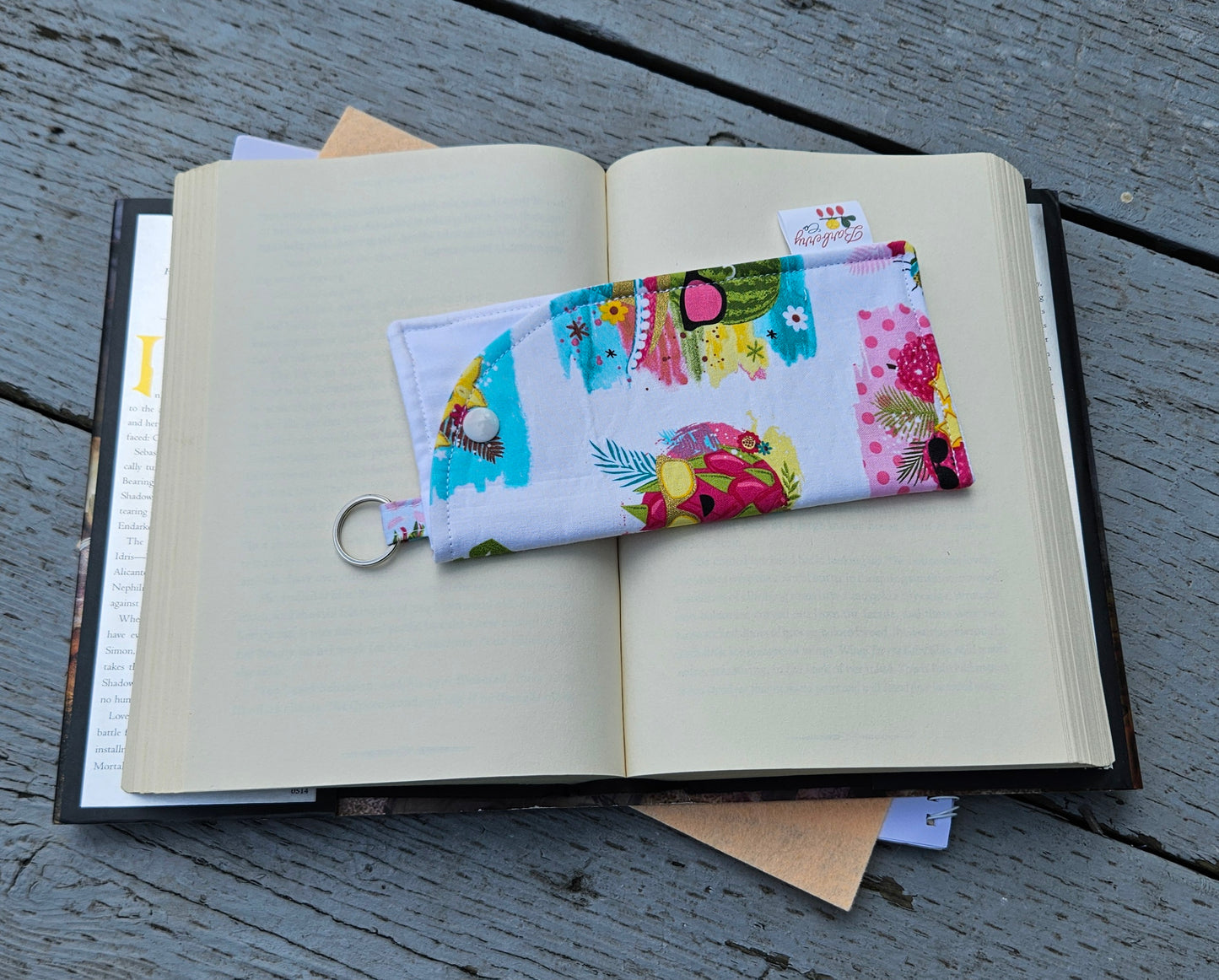 "Beach Fruits" Sunglasses and Eyeglasses Fabric Cases with keychain loop