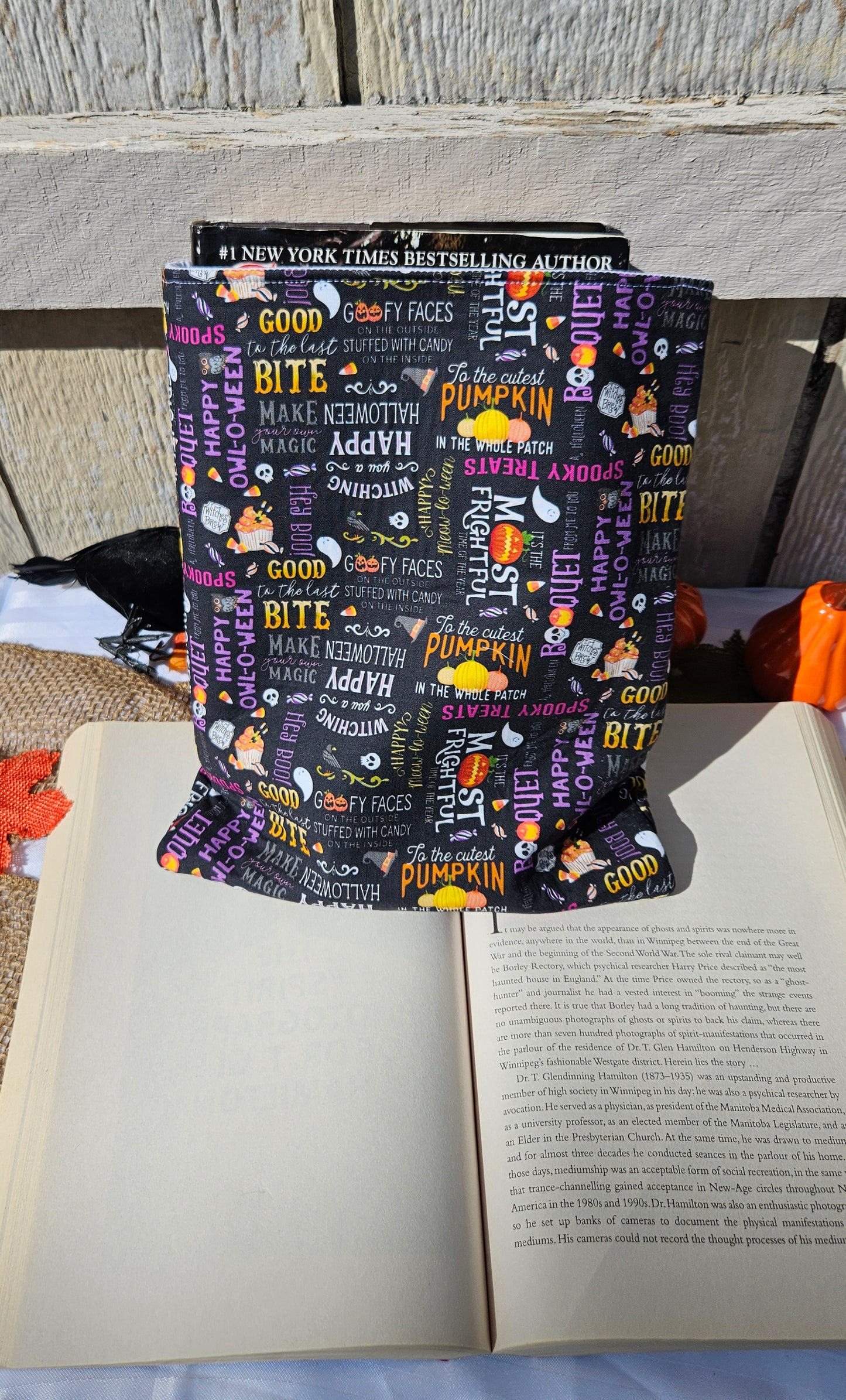 Spooky Words Collage Book Sleeve