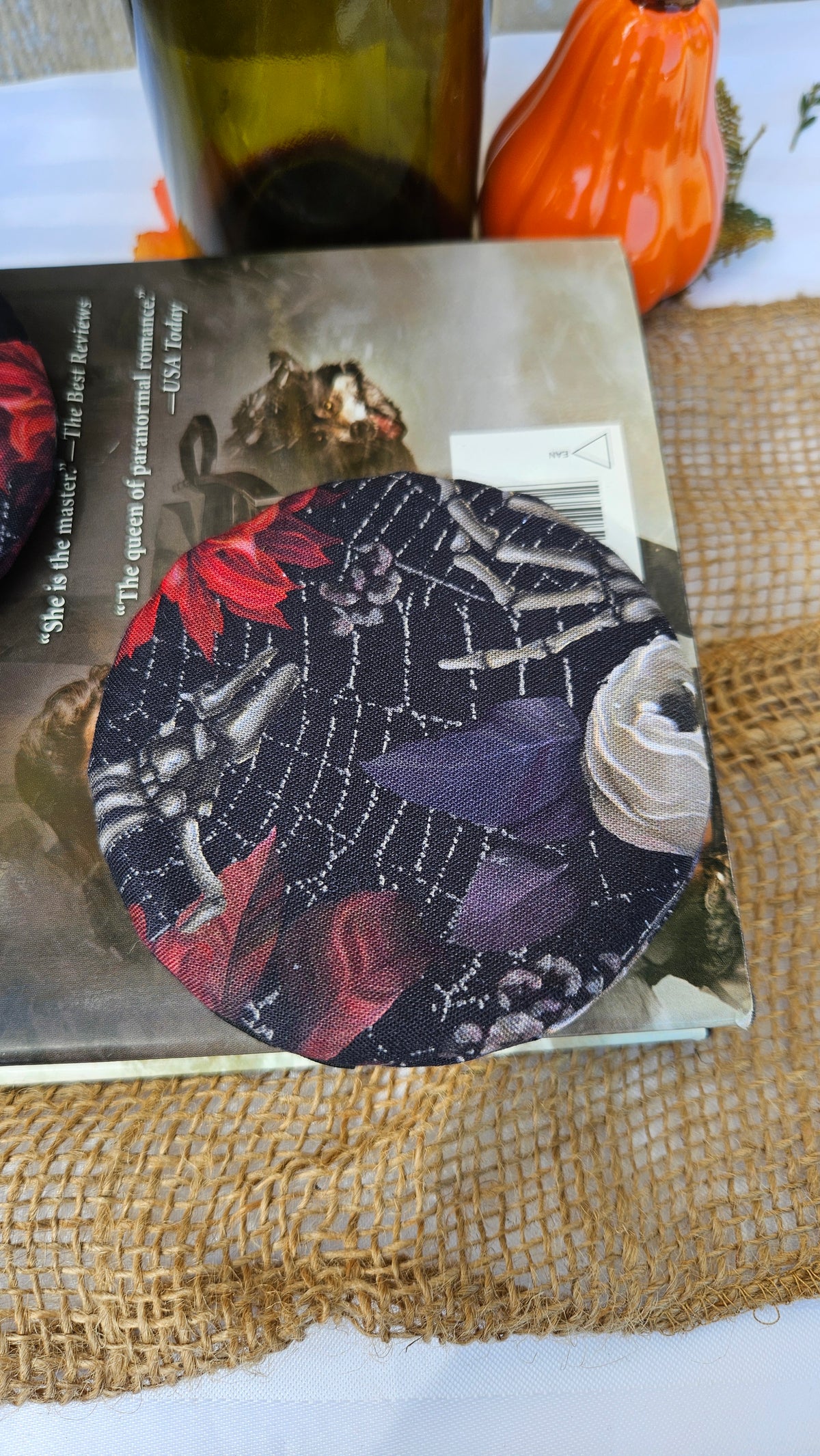 Dark Romance Wine Glass Coaster