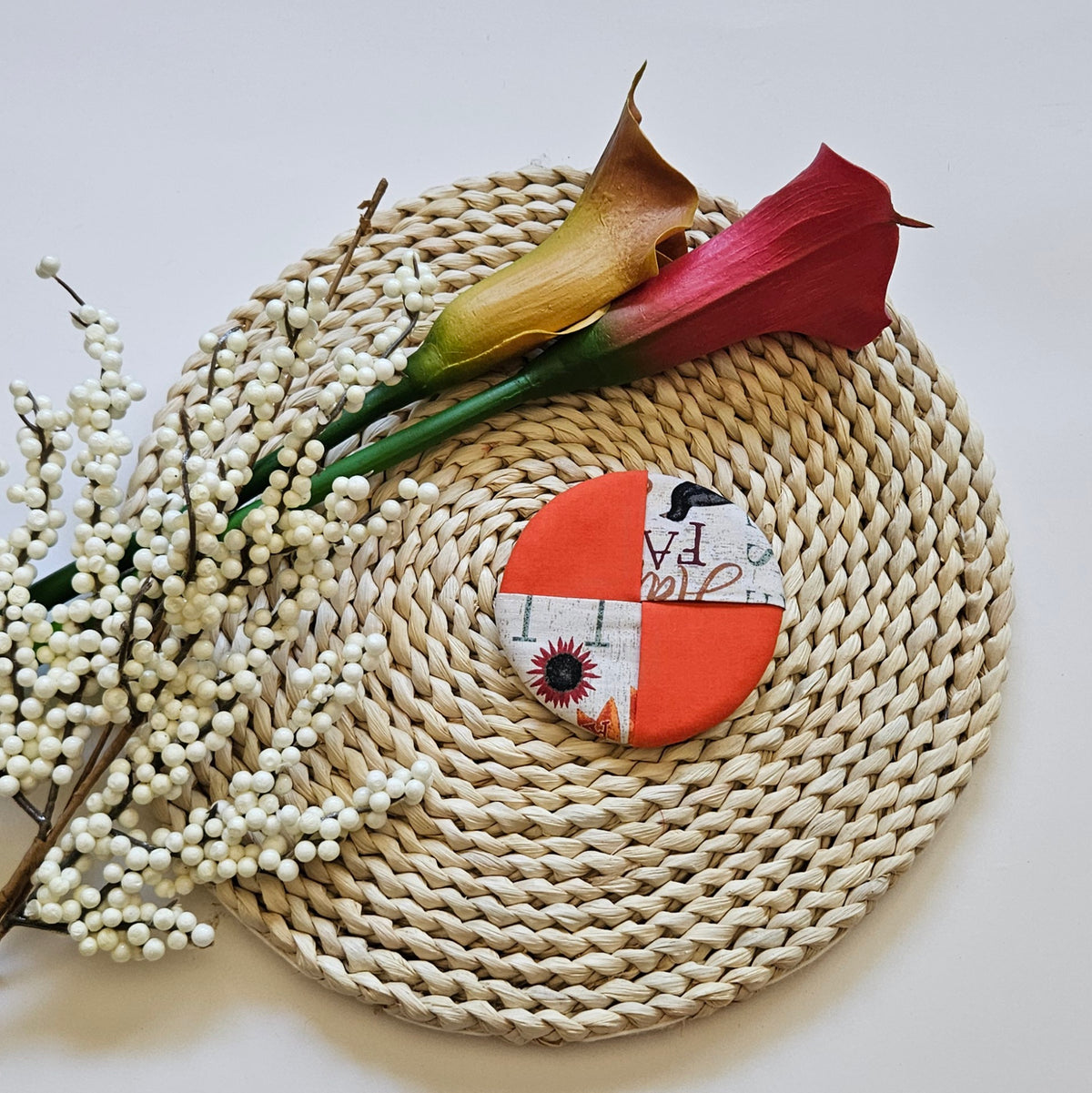 Autumn Words Collage WIne Glass Coaster