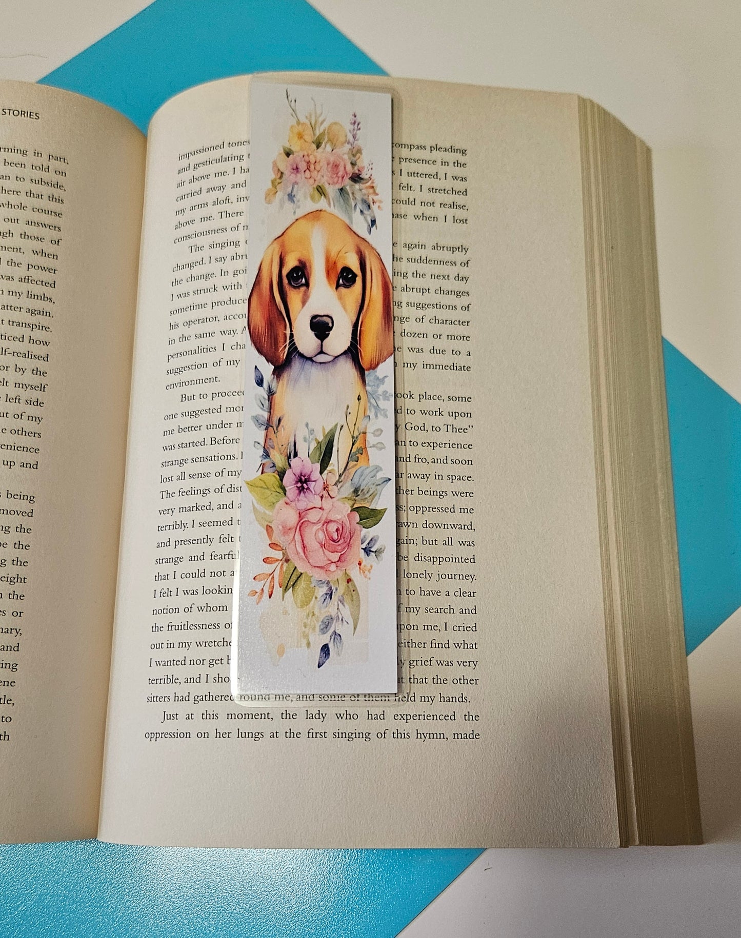 Set of 6 Water Colour Floral Dogs Bookmarks for book lovers, part 2